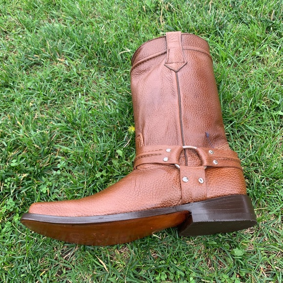 Men’s Genuine Leather Cowboy/Biker Boots - Picture 5 of 6
